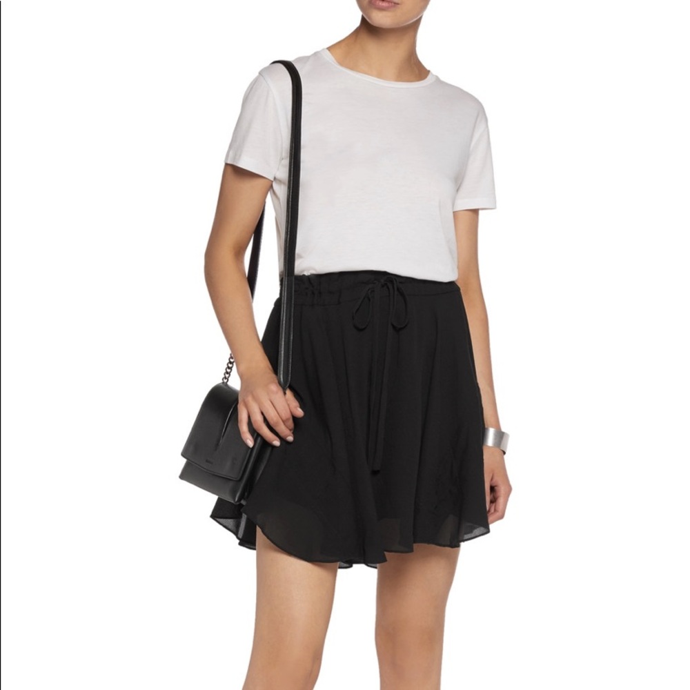 A.L.C. Silk drawstring skirt